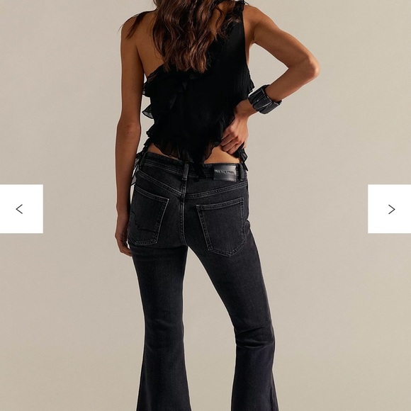 Free People Denim - Free People Charcoal Flare Jeans - We The Free Love Bomb Flare Jeans